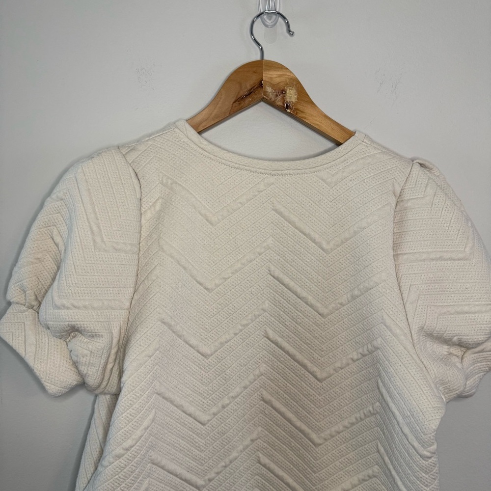 Zara Cream Textured Jacquard Mini Dress - Picture 7 of 7